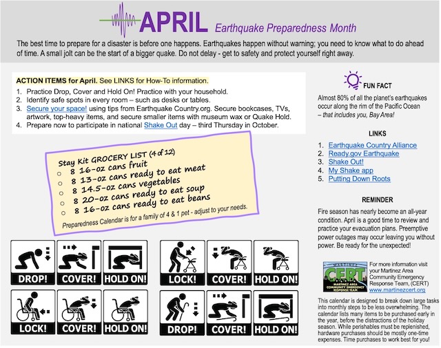 APRIL is California’s Earthquake Preparedness Month