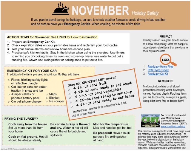 November – Holiday Safety Tips