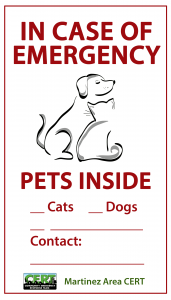 door sign indicating pets are inside